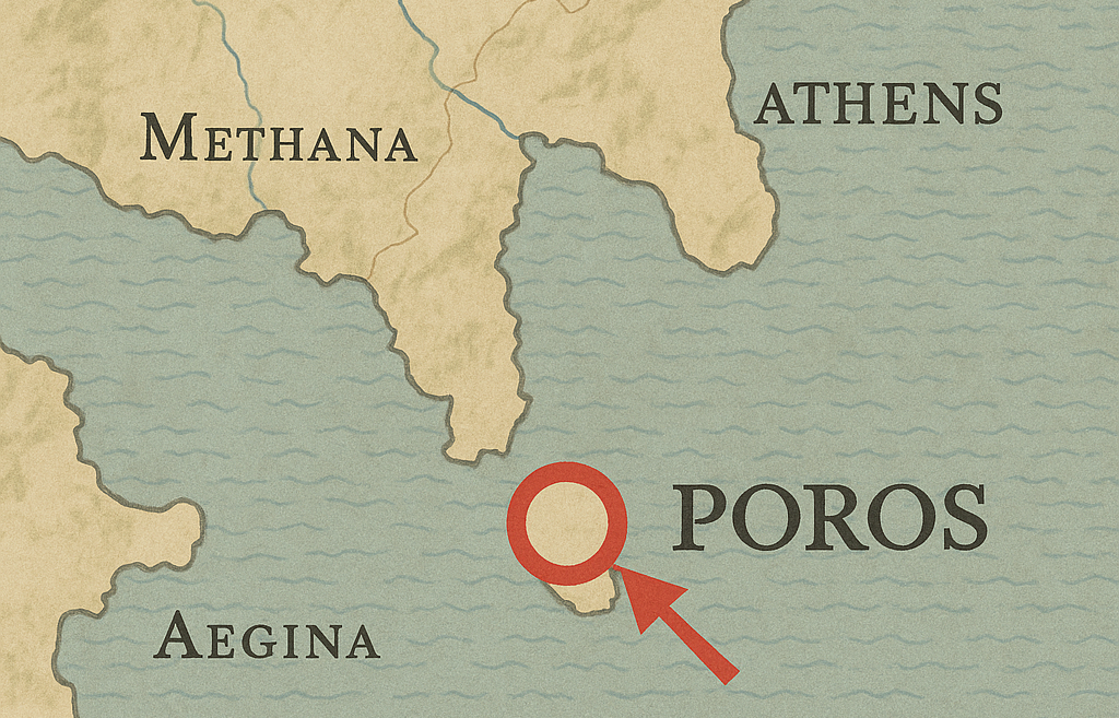POROS-LOCATION-ON-MAP